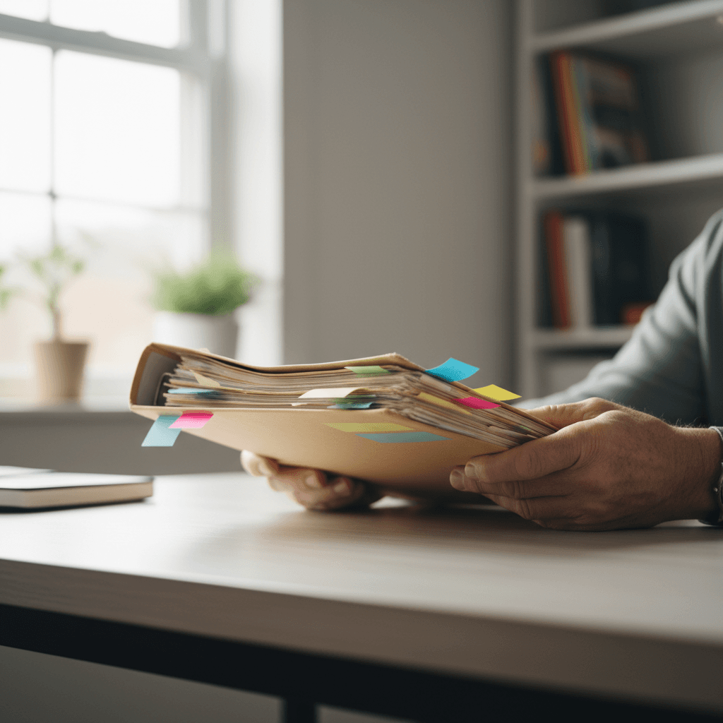 Claim file review specialist reviewing a veteran's claim folder