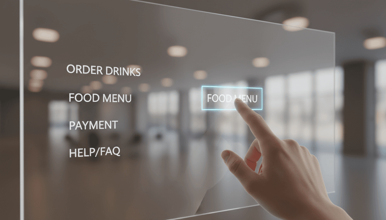 Hand selecting a jurisdiction option on a touchscreen interface