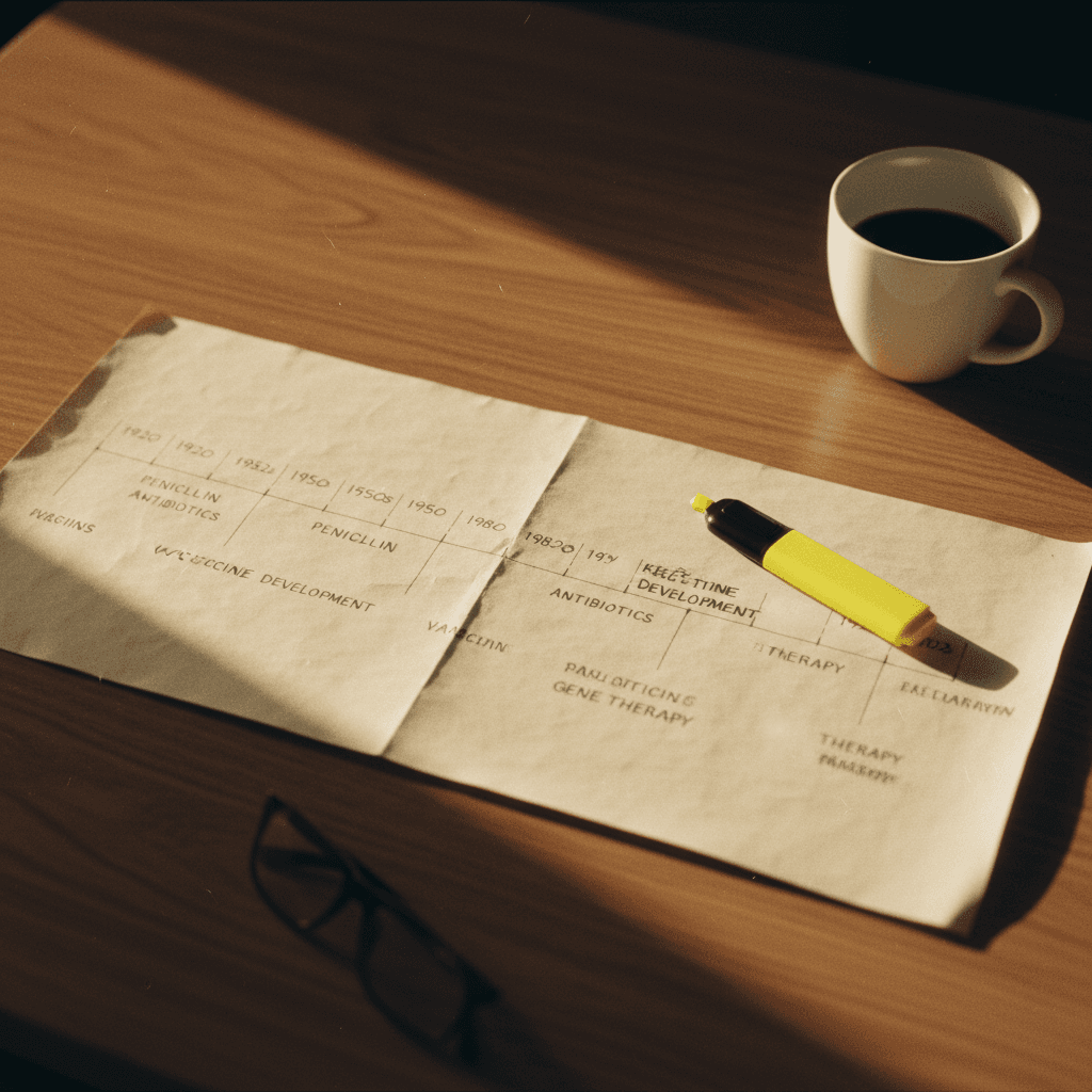 Medical chronology report on desk